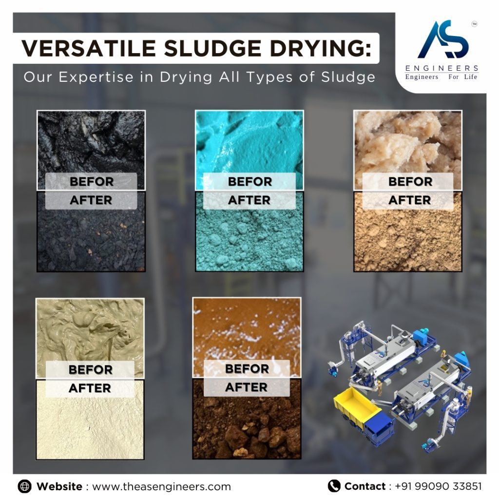 Wastewater Treatment Drying sludge