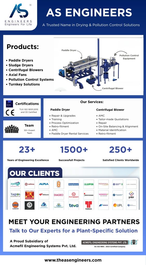 AS Engineers paddle dryer manufacturer