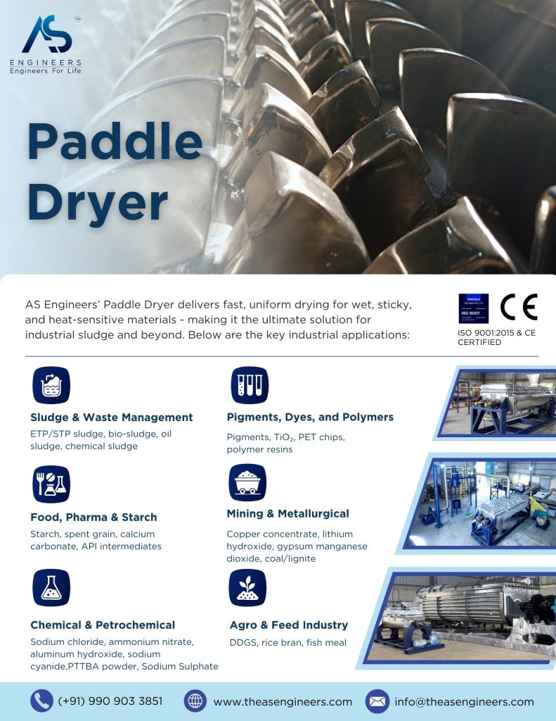 paddle dryer represents a significant advancement in the thermal desorption treatment of oily sludge